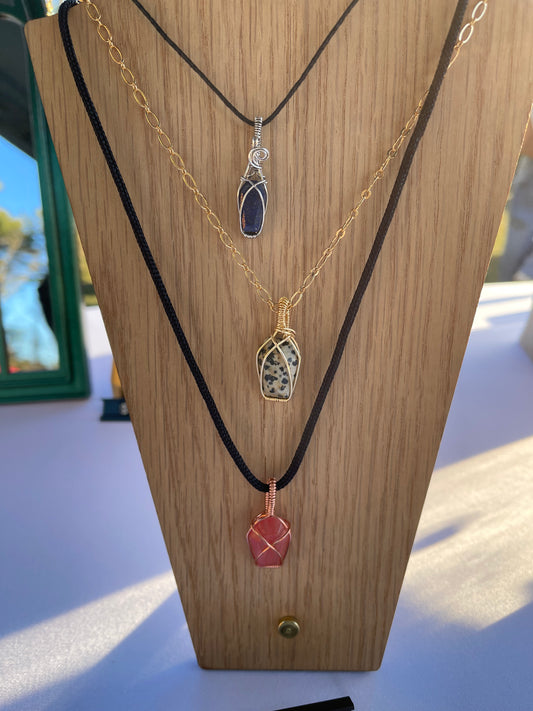 Assorted Coffin Wire Wrap Pendants