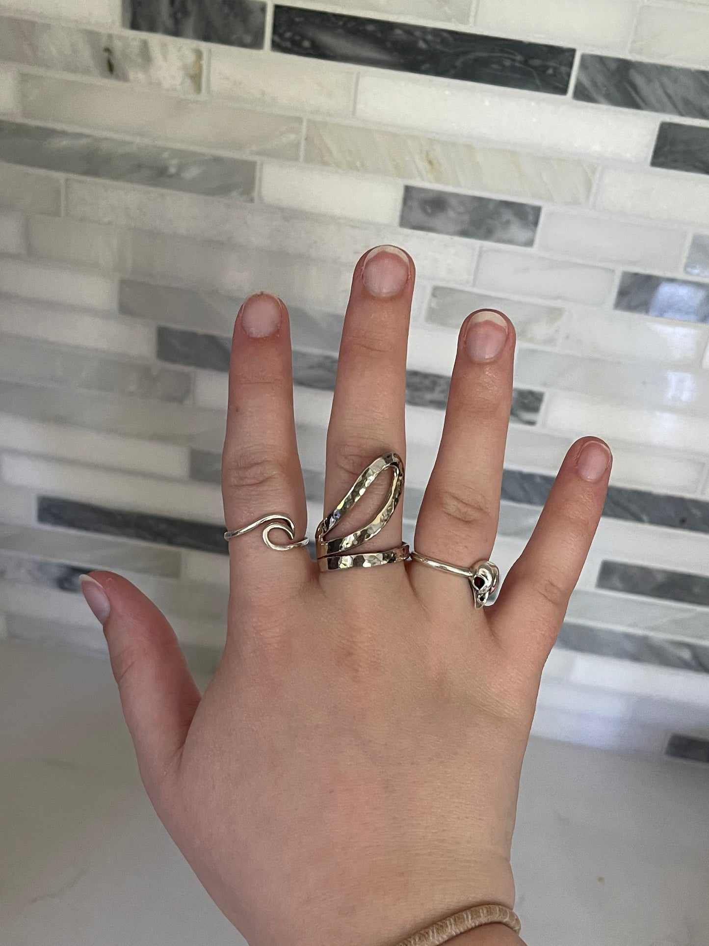 Abstract Swirl Ring Size 7.5-8