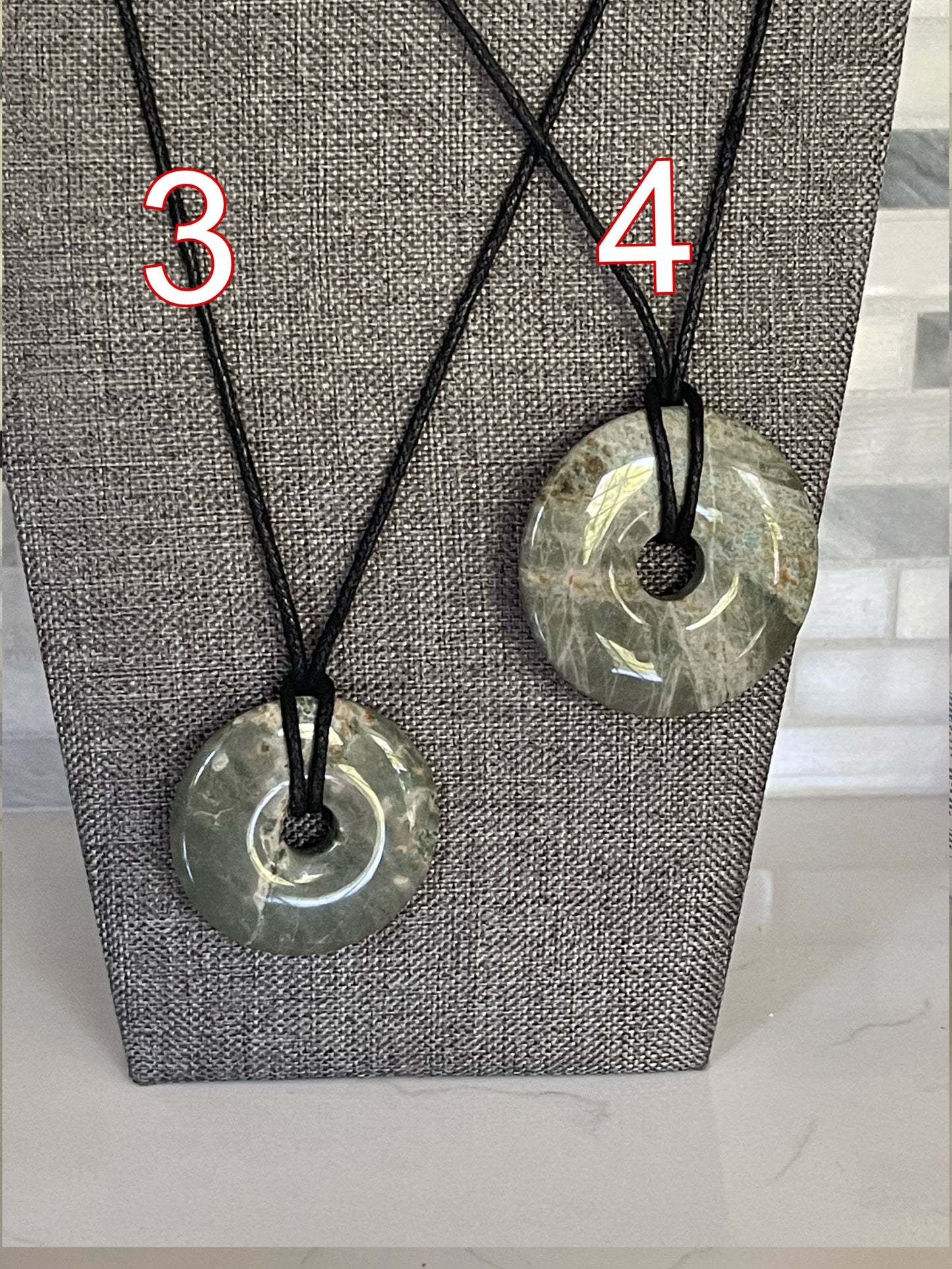 Multi-Jasper Donut Crystal Necklace