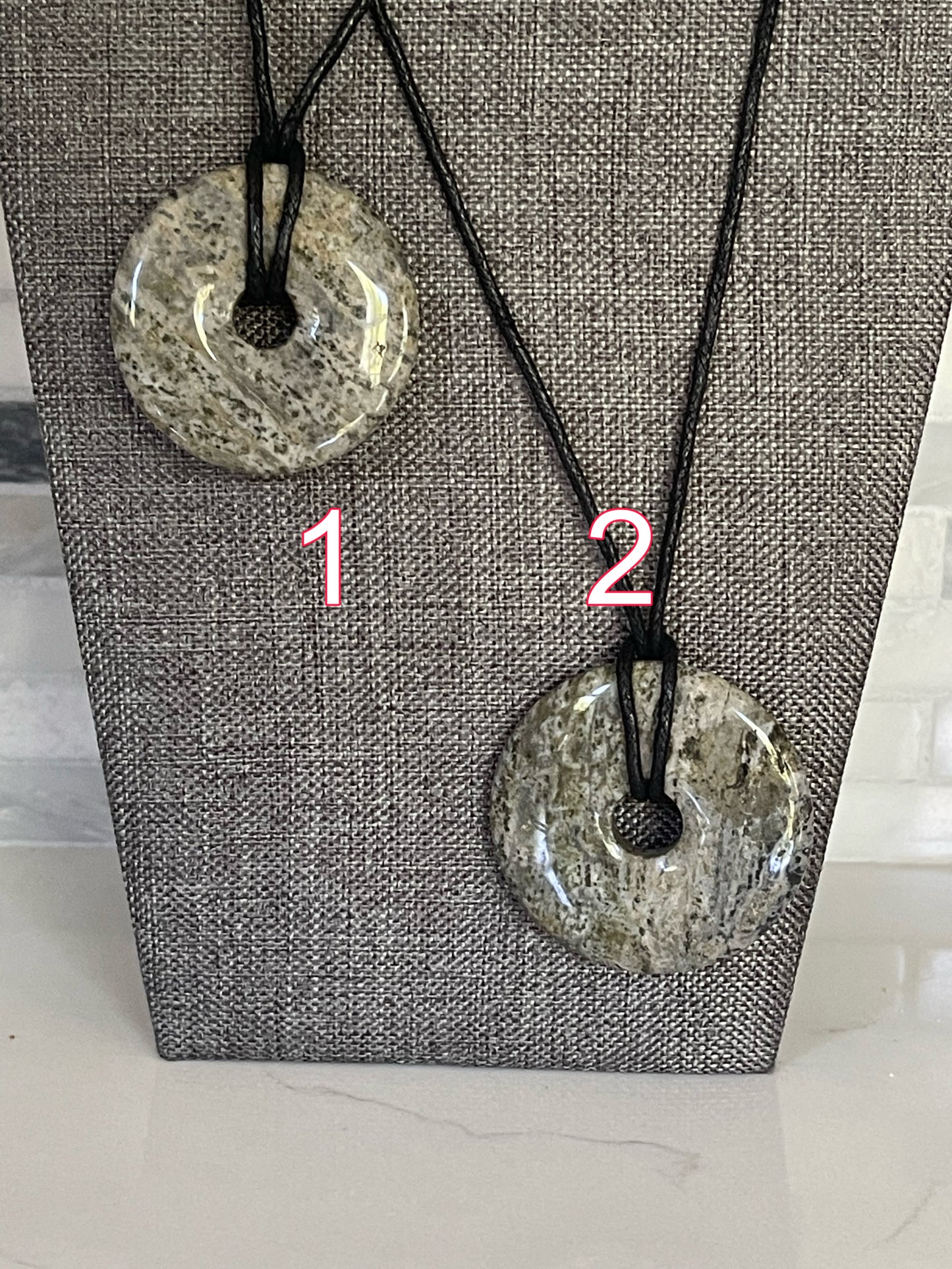 Multi-Jasper Donut Crystal Necklace