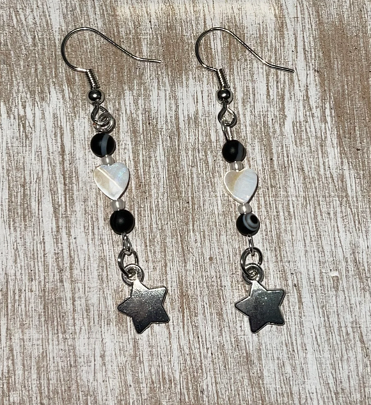 Black Star Earrings