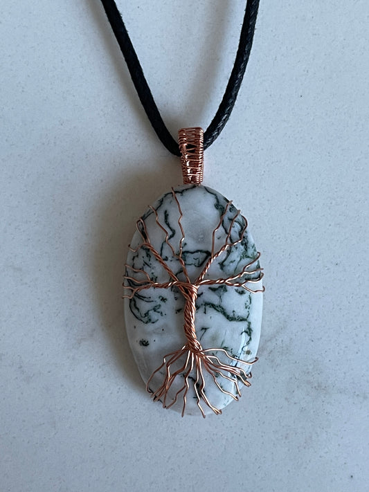 Tree of Life Wire Wrap Necklace - Tree Agate