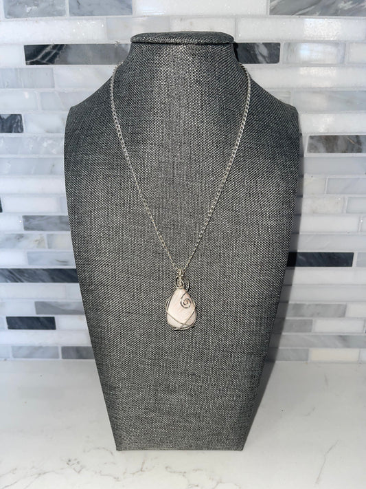 Mother of Pearl Wire Wrap Necklace