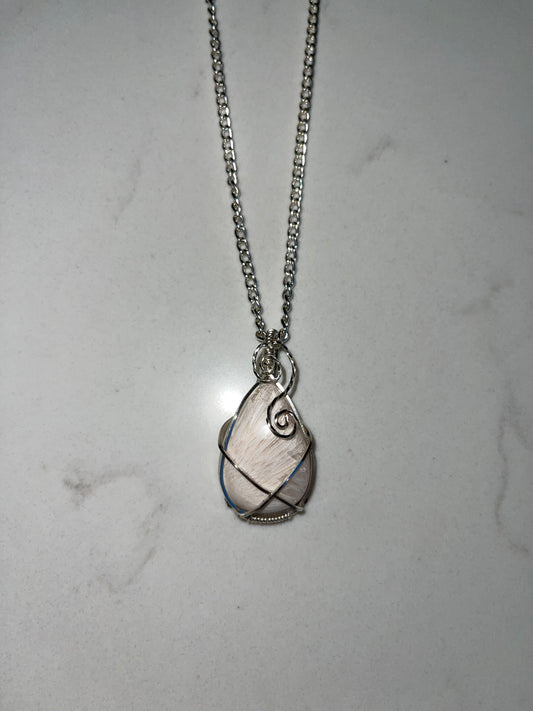 Mother of Pearl Wire Wrap Necklace